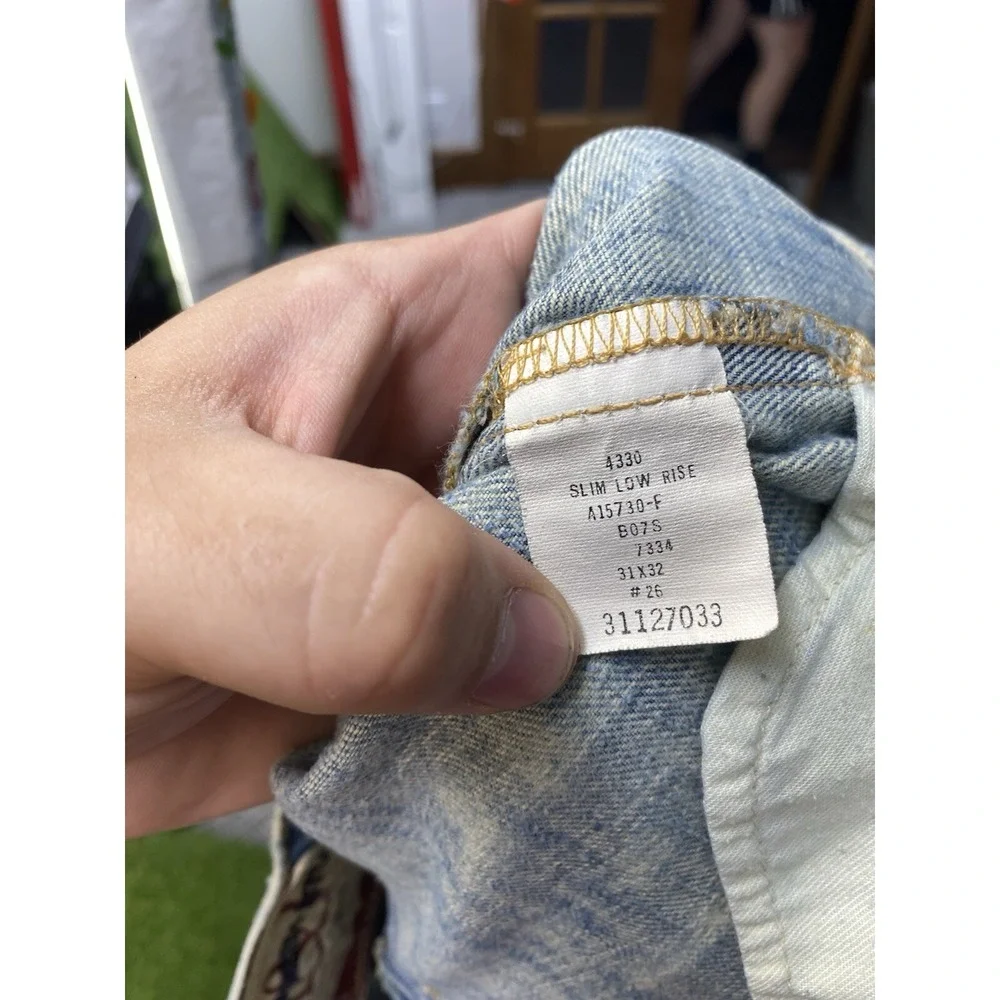 Abercrombie & Fitch Jeans Mens 31x32 Classic Straight Light Wash Distressed Work